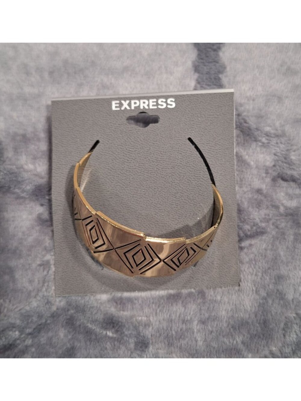 NWT Express Gold-tone Geometric Patterned Cuff Bracelet